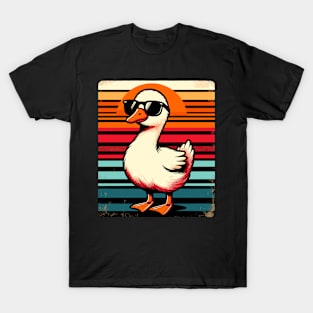 Silly Goose in Sunglasses Pun Meme Pool Funny Goose T-Shirt